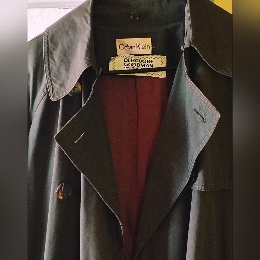 Calvin Klein Men's Dark Green Coat